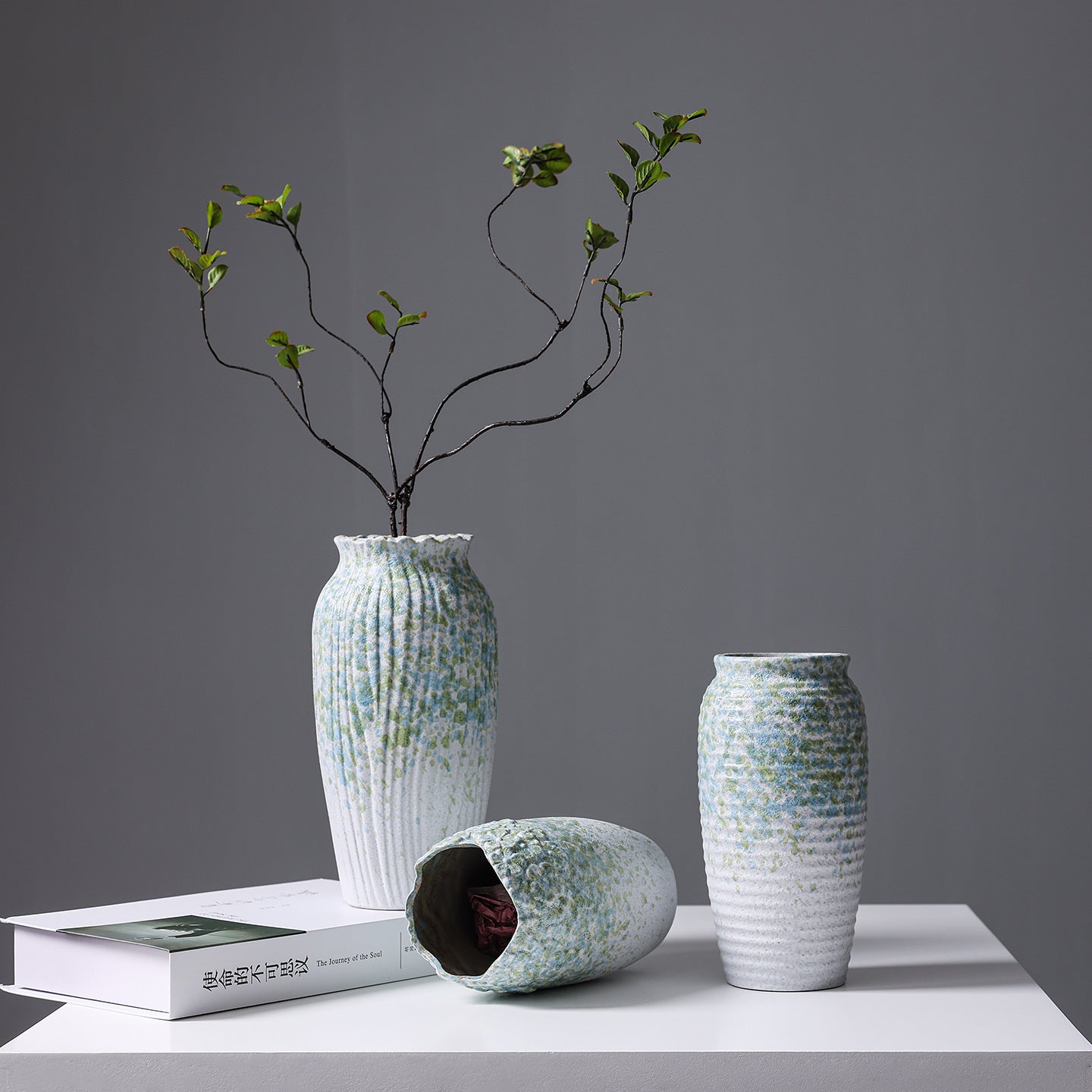 Künstlerische glasierte Keramikvase