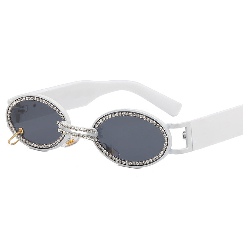 Damen extravagante modische Sonnenbrille mit strassbesetztem Rahmen Brehn