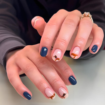 Kunstnagelset mit kreativen Tiermotiven und eleganten Akzenten Brehn