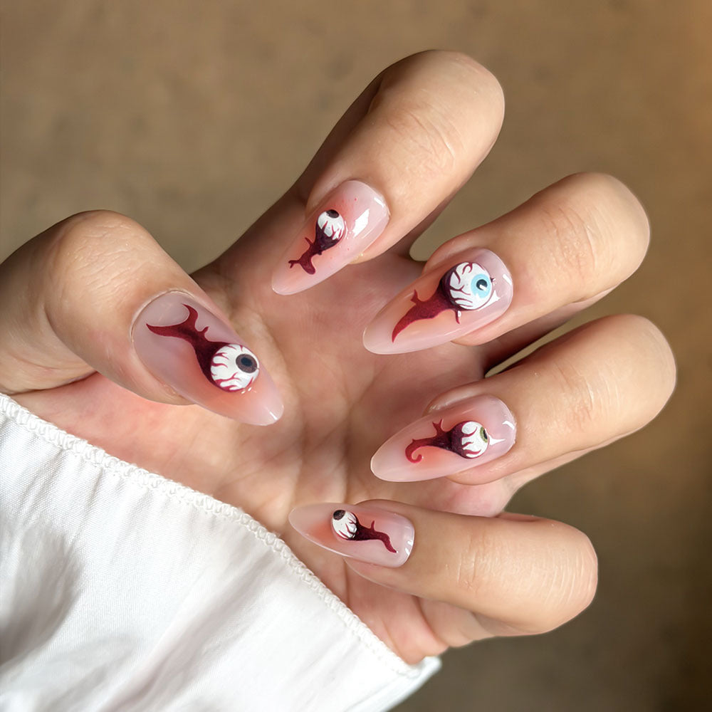 Künstlerisches Lebhaftes Design Press-On Nagelset Brehn