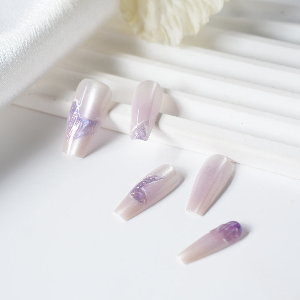 Künstlerisches Schmetterlingsdesign Press-On Nagelset Brehn