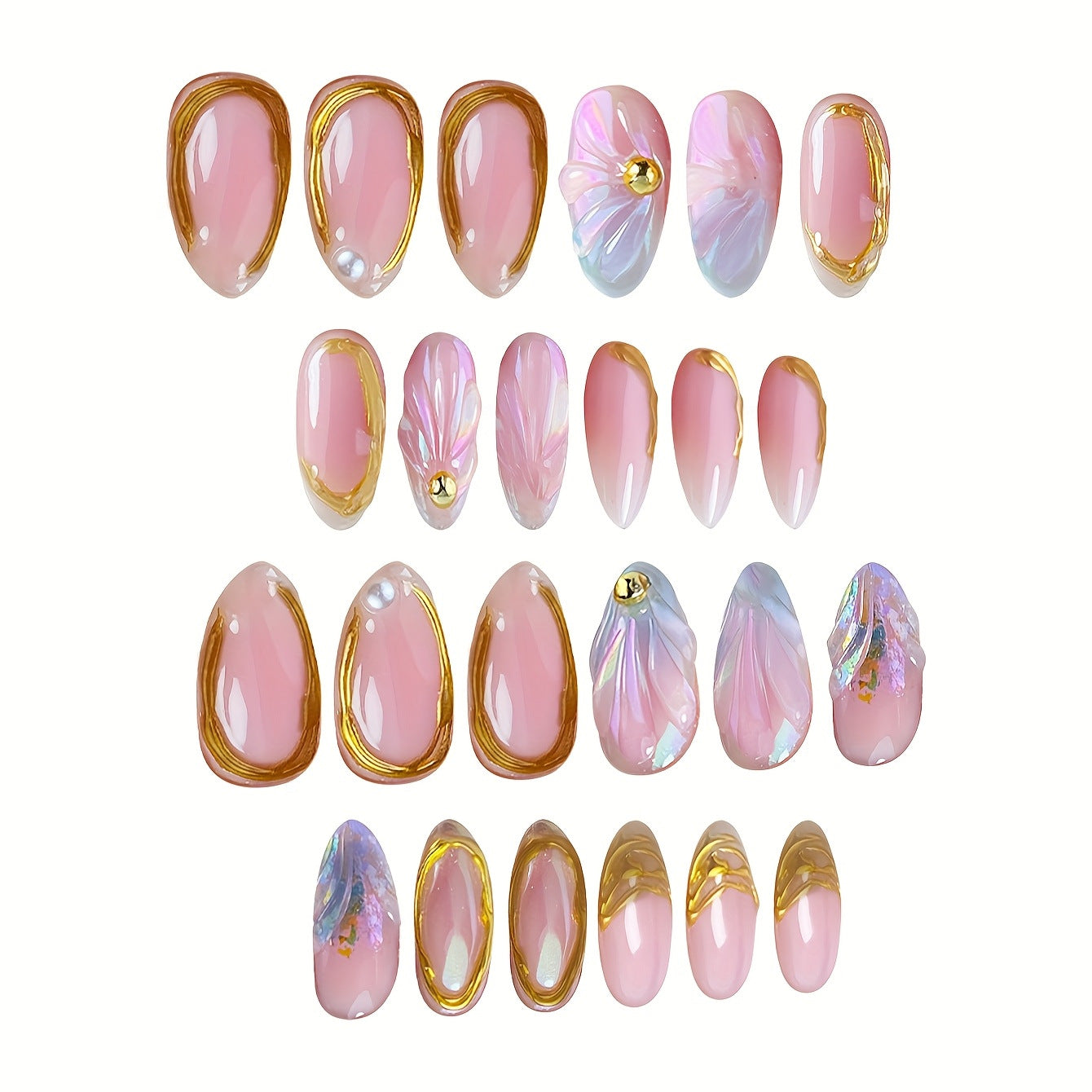 Künstlerische Gel-Nagelverlängerungen Brehn