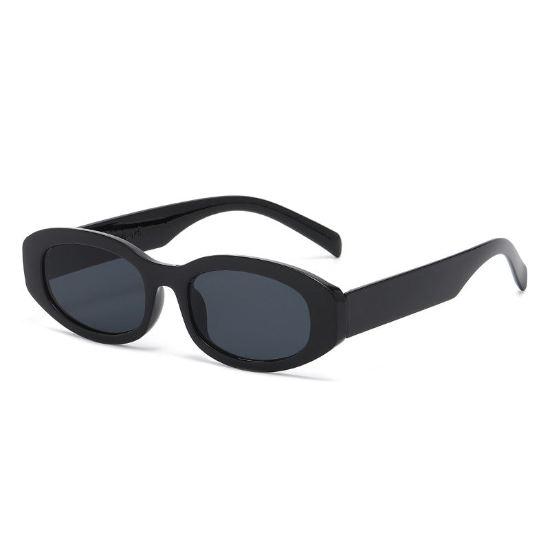 Damen modische Sonnenbrille im minimalistischen Ovaldesign Brehn