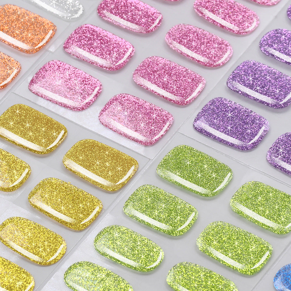 Glitzernde Gel-Nagel-Wraps