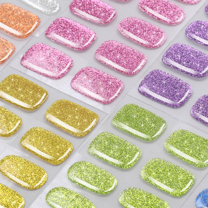 Glitzernde Gel-Nagel-Wraps