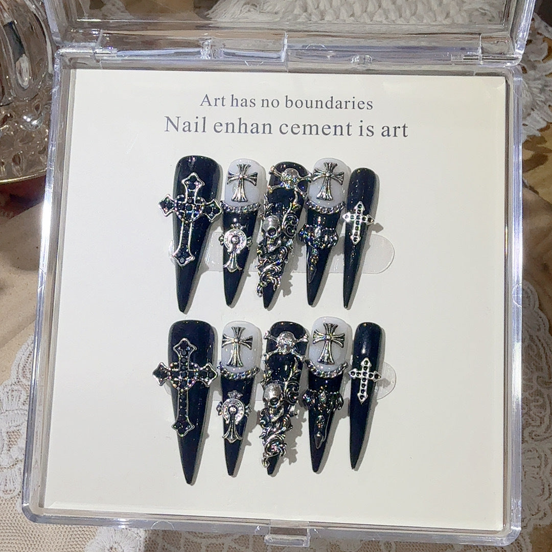 Gothic-Themen Press-On Nail Art Set