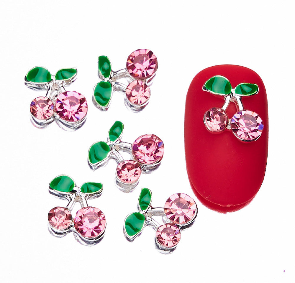 Dekorative Kirsch-Nagelkunst Charms