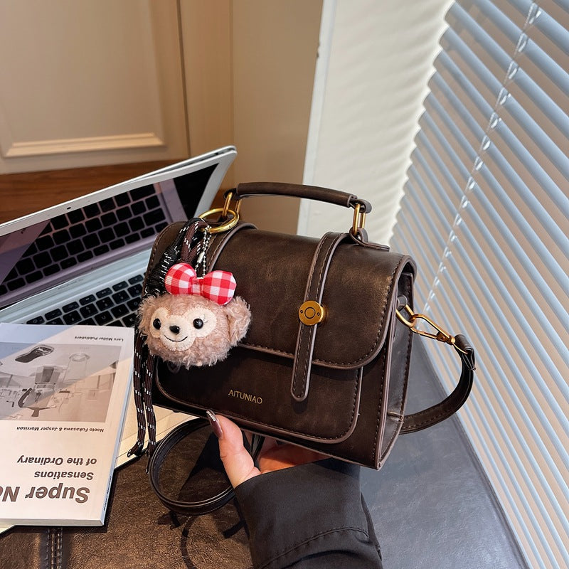 Kompakte Lederhandtasche Brehn