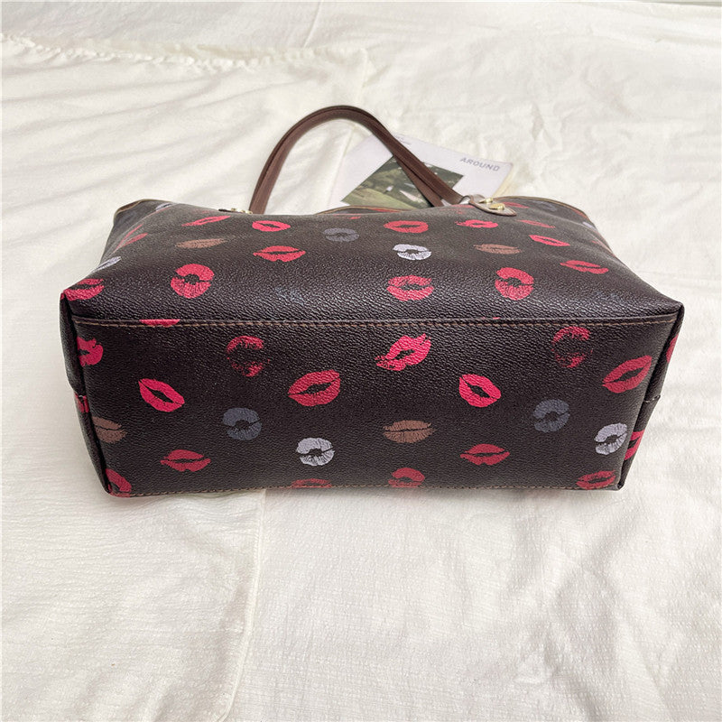 Lip Print Mode Tragetasche