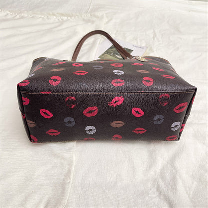 Lip Print Mode Tragetasche