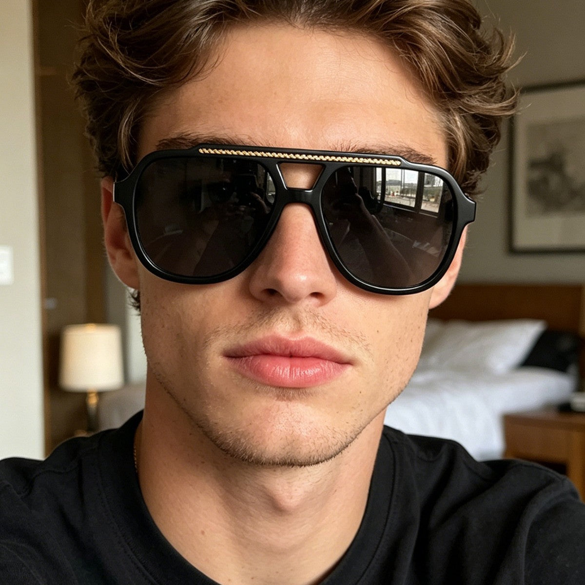 Damen Designer-Sonnenbrille mit extravagantem Muster und schützendem UV-Schutz Brehn