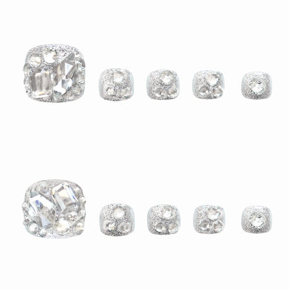 Rhinestone-beschmückte Open-Toe Slipper Brehn