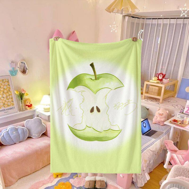 Künstlerischer Obstprint Fleece-Decke