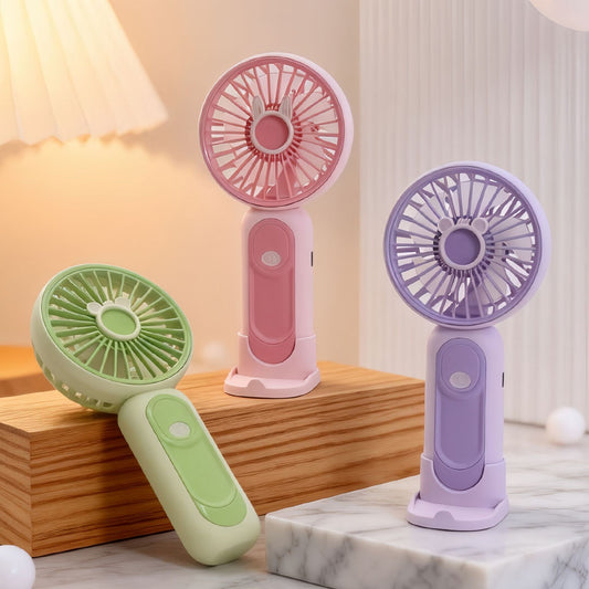 Damen Handventilator mit integriertem USB-Anschluss und süßem Tierdesign Brehn
