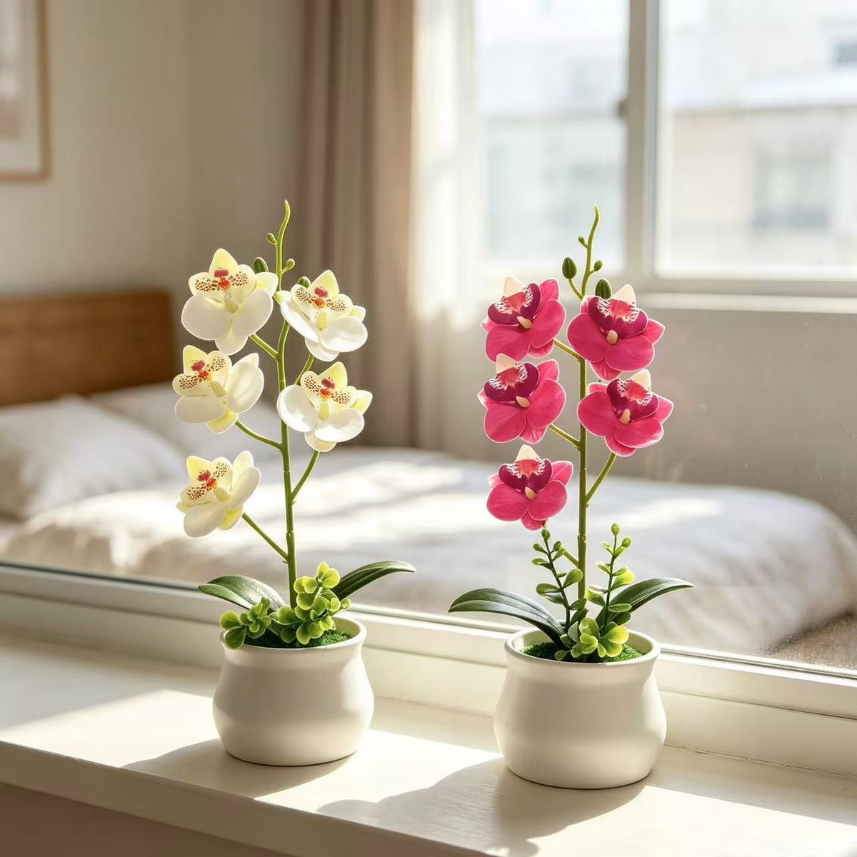 Künstliches Orchideenpflanzen-Arrangement 1790480695 für Wohnkultur und Präsentation