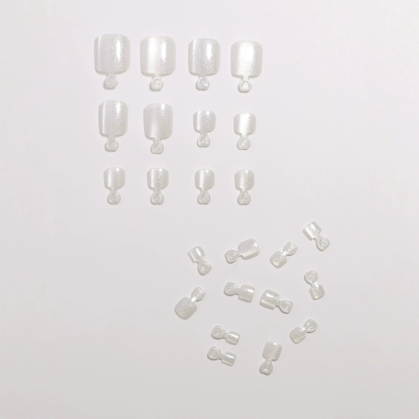 Premium Glitzerndes Pediküre Press-On Nagelset Brehn