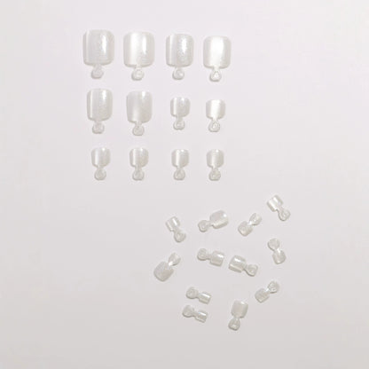 Premium Glitzerndes Pediküre Press-On Nagelset Brehn
