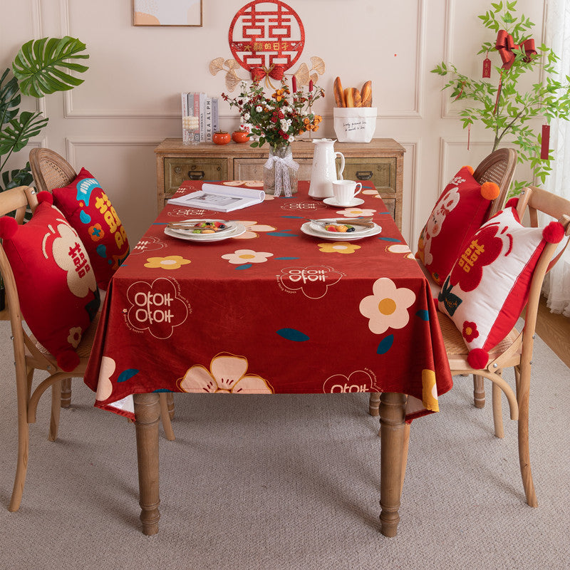 Lebendige Floral-Druck Tischdecke