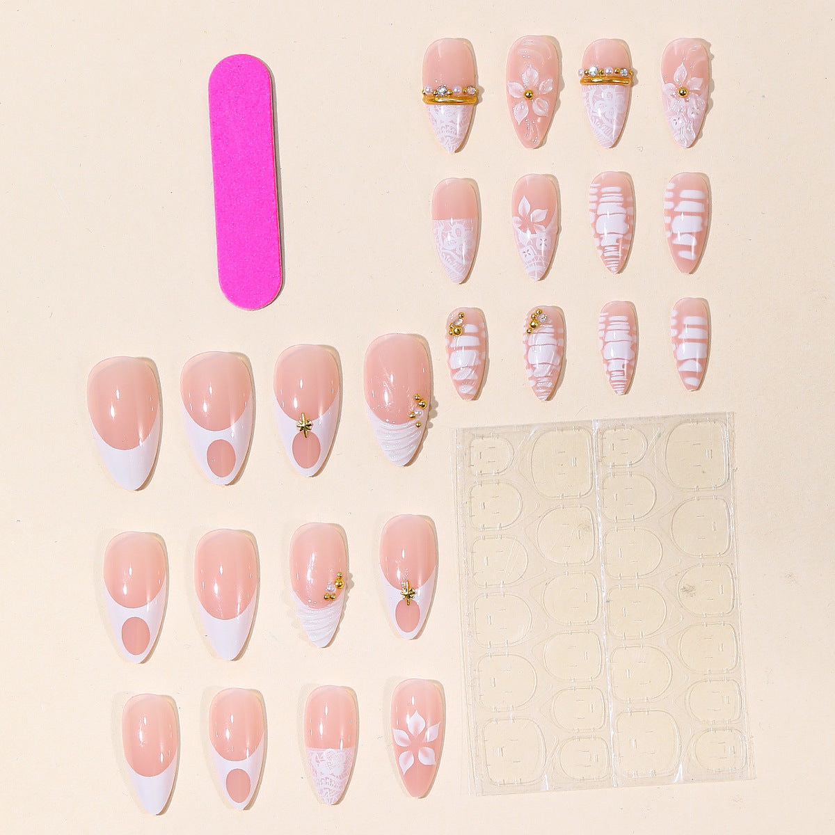 Dekorative florale Stiletto-Nagelkunstverlängerungen Brehn