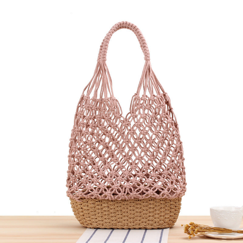 Handgeknüpfte Tragetasche mit Elegantem Netzdesign Brehn