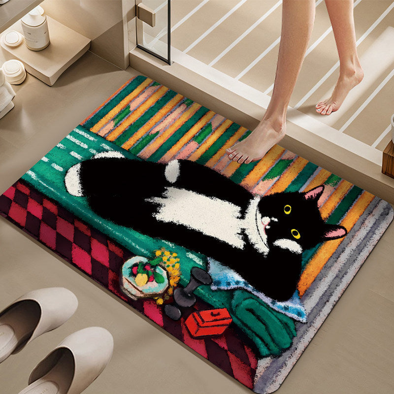 Cartoon-Kat-Themen-Badmatte Brehn