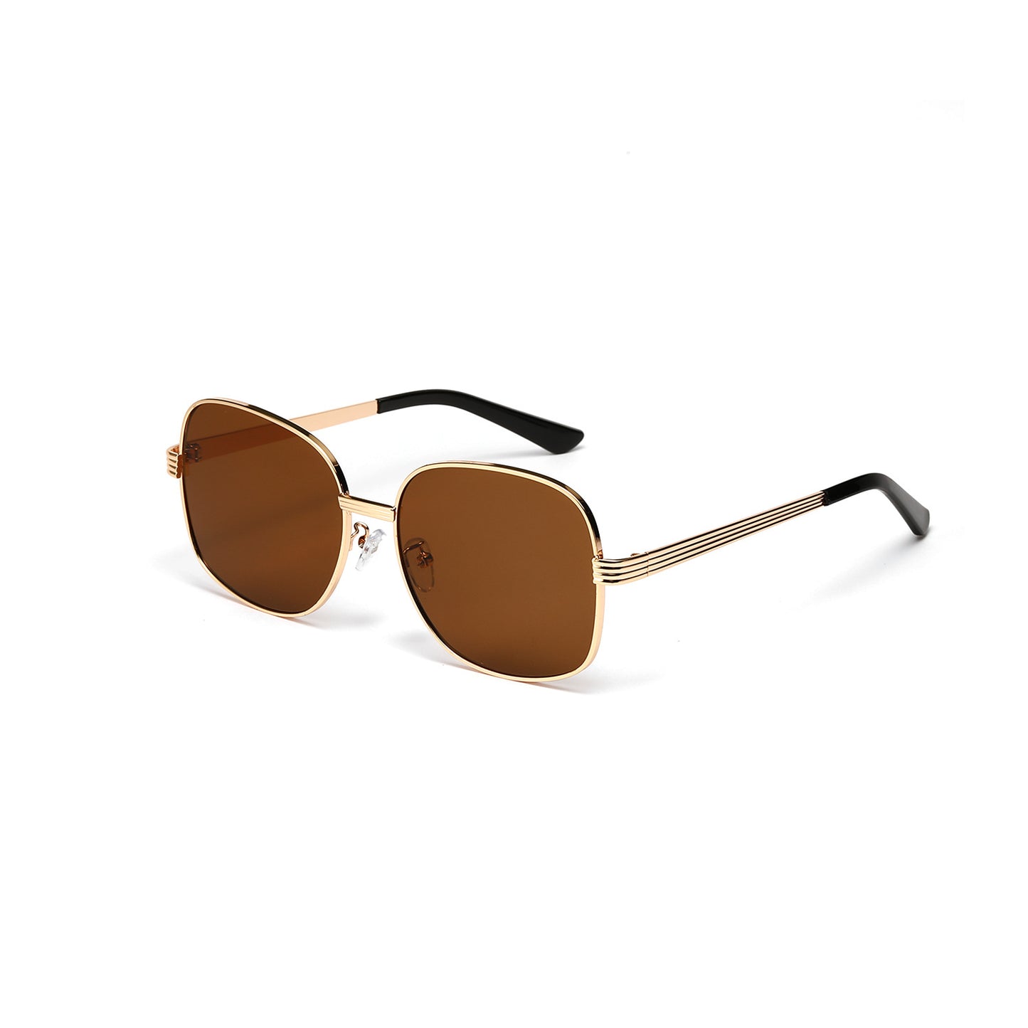 Damen modische kantige Sonnenbrille mit luxuriösem goldenen Rahmen Brehn