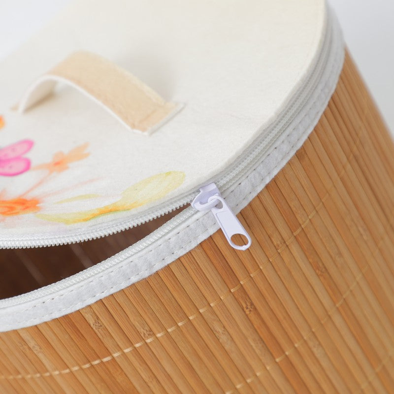 Aufbewahrungskorb mit Reißverschluss und floralem Design