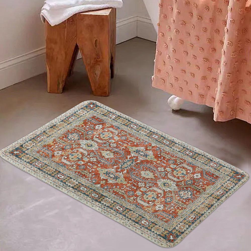 Vintage-inspirierter Teppichläufer für Flur und Küche mit Medaillonmuster und rutschfester Unterseite Brehn