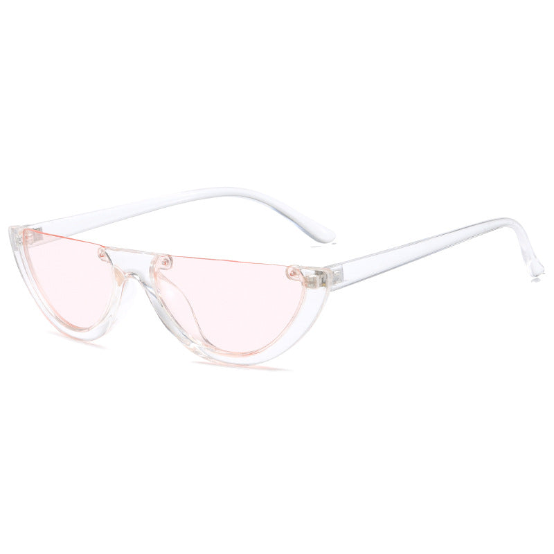 Damen modische Cat-Eye-Sonnenbrille mit transparentem Rahmen Brehn