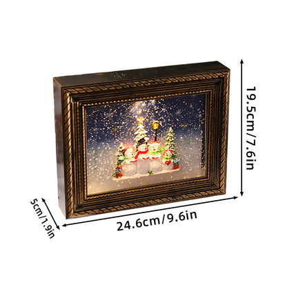 Dekoratives Weihnachtsmotiv mit Schneemännern Brehn