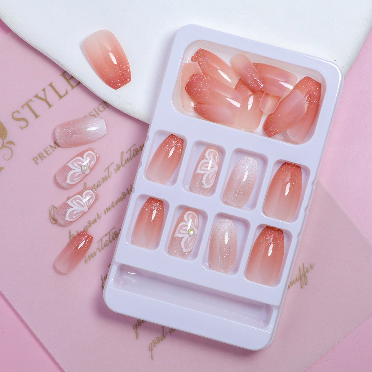 DIY Elegante Press-On Nägel Set Brehn