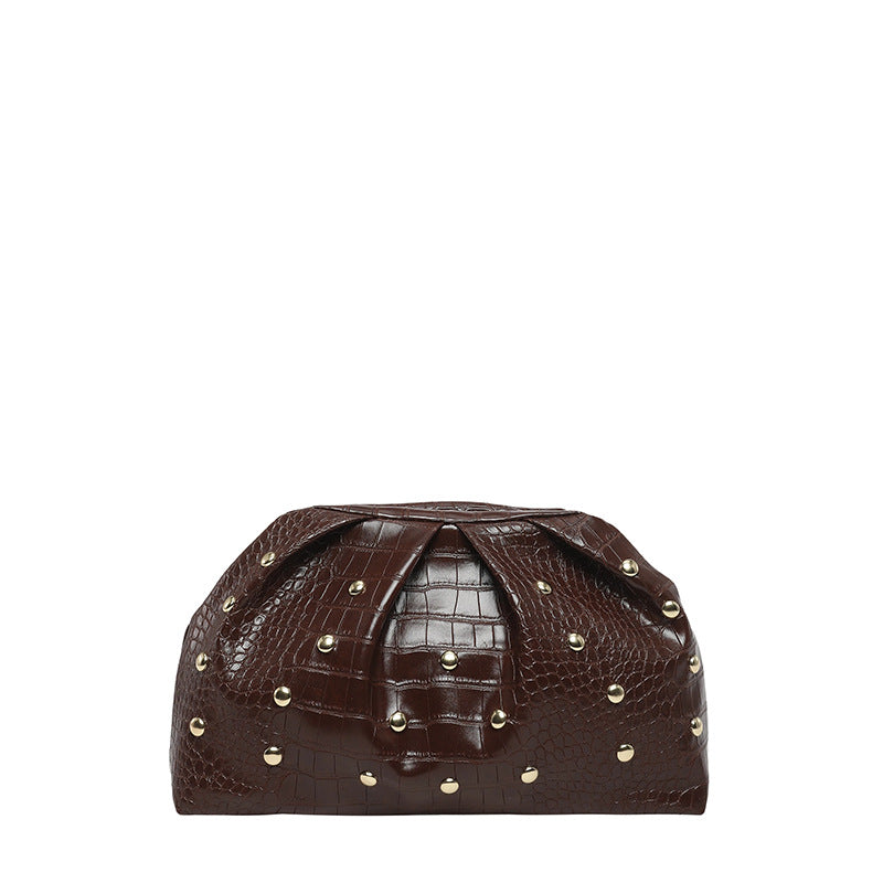 WoElegant Texturiertes Krokodilmuster Clutch Bag Brehn