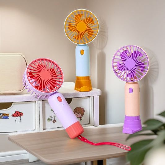 Damen Tragbarer Mini-Lüfter mit ergonomischem Griff und USB-Ladefunktion Brehn