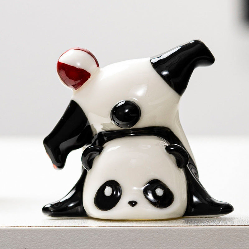 Niedlicher Panda Dekorationsfigur Brehn