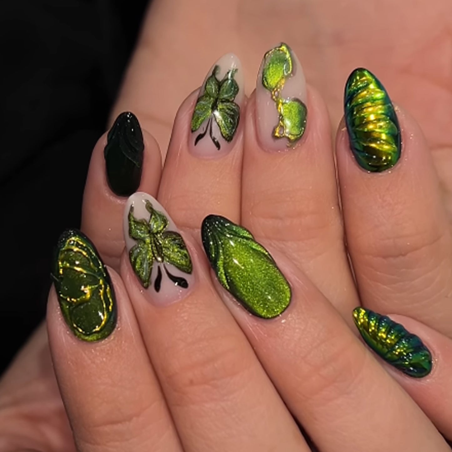 Natur-inspiriertes Press-On Nagel-Kunst Set Brehn