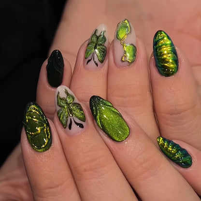 Natur-inspiriertes Press-On Nagel-Kunst Set Brehn