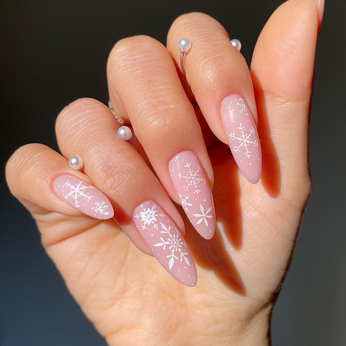 Frosted Snowflake Press-On Nagel Set Brehn