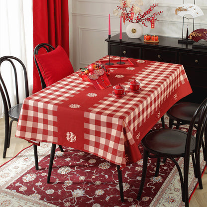 Gestreifte Tischdecke