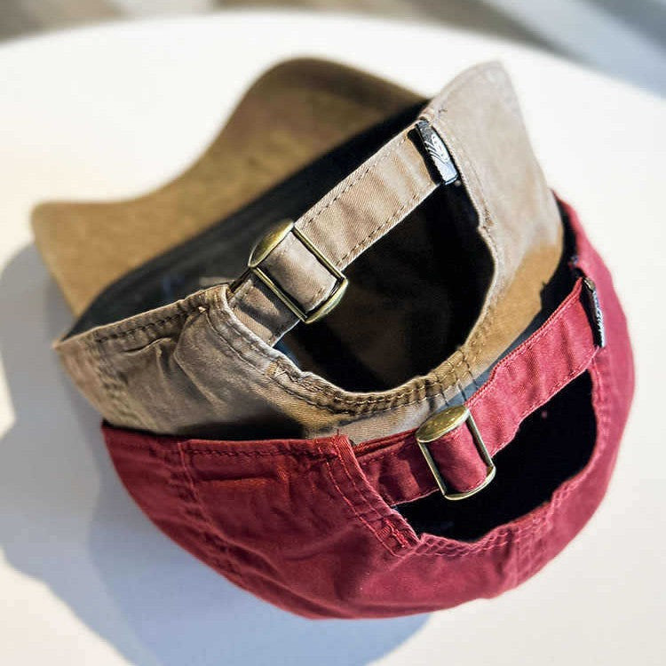 Herren Distressed Baumwoll Baseball Cap Brehn