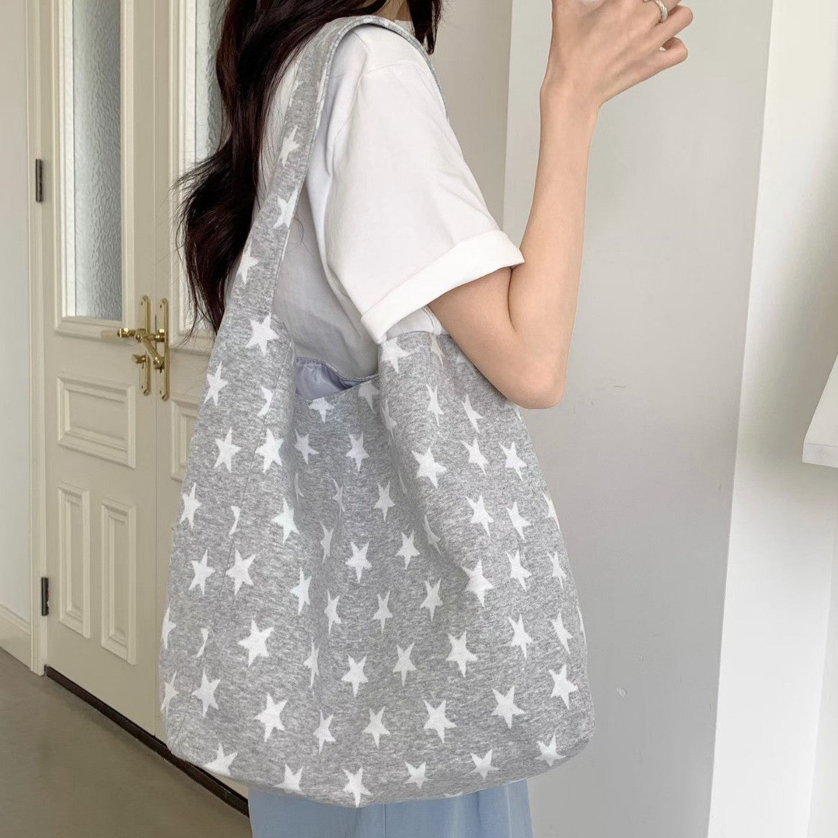 Lässige weiche Stoff Hobo Tasche