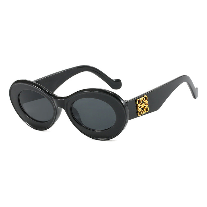 Damen elegante geschwungene Sonnenbrille Brehn