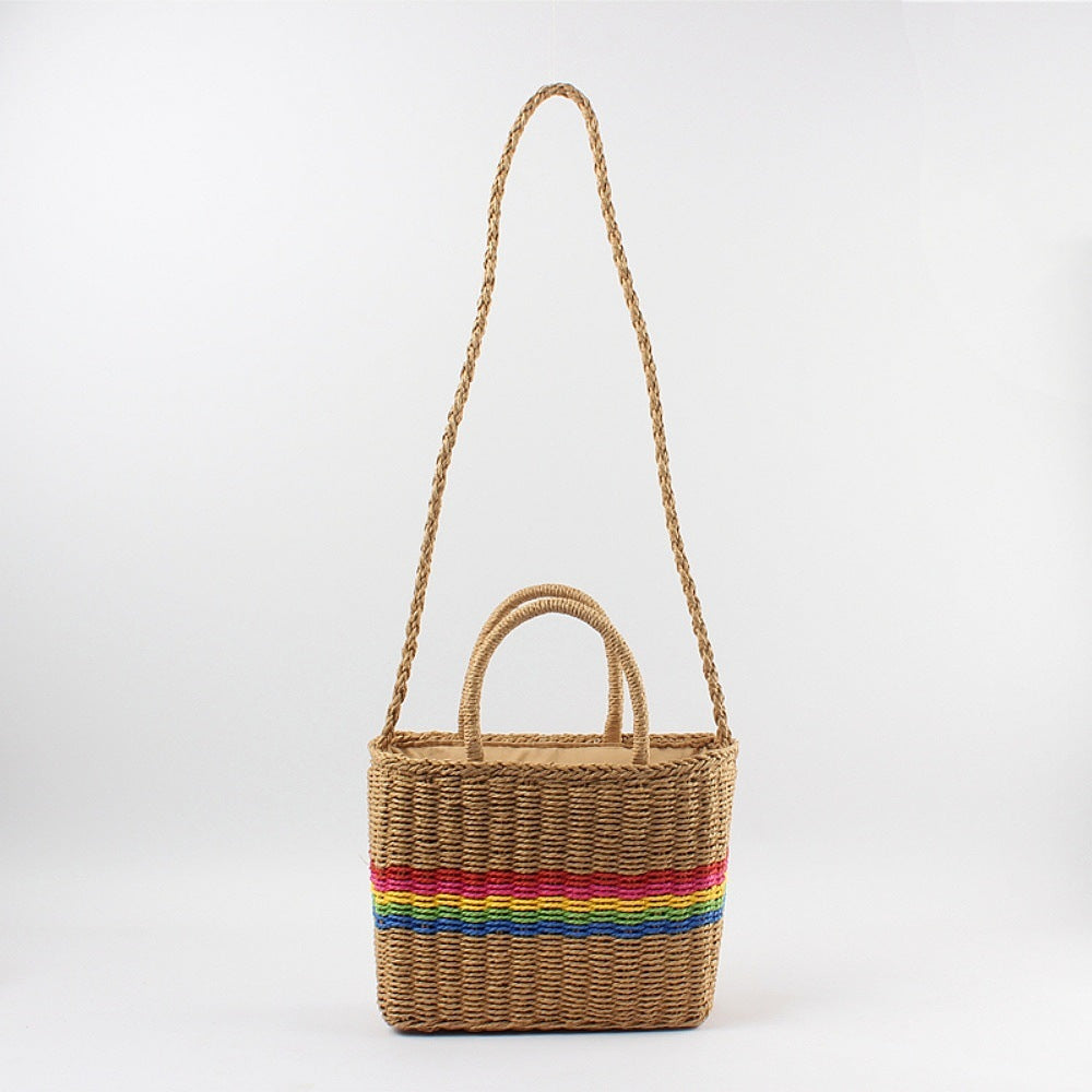 Handtasche mit Buntem Streifendesign Brehn