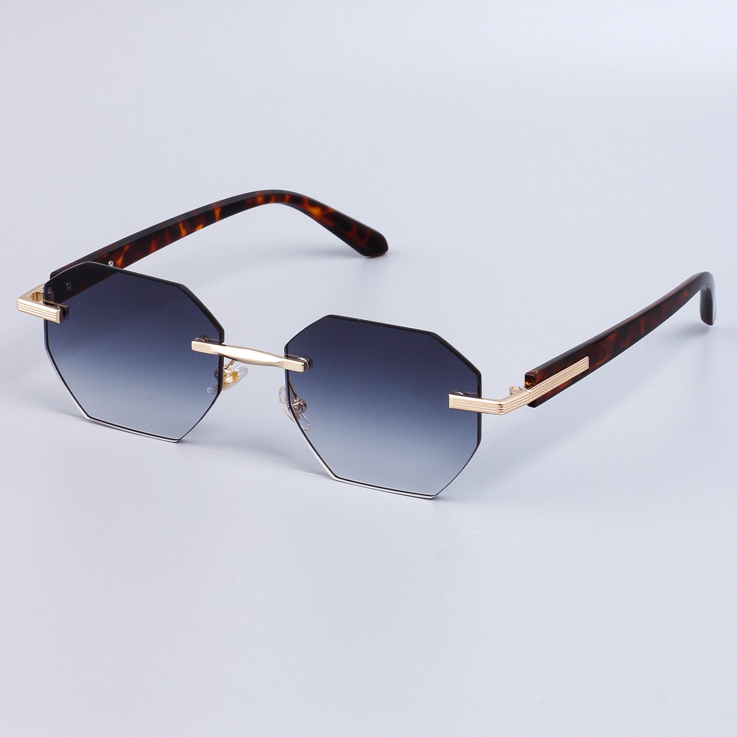 Damen stilvolle Sonnenbrille im modischen Achtkant-Design mit hochwertigem Rahmen Brehn