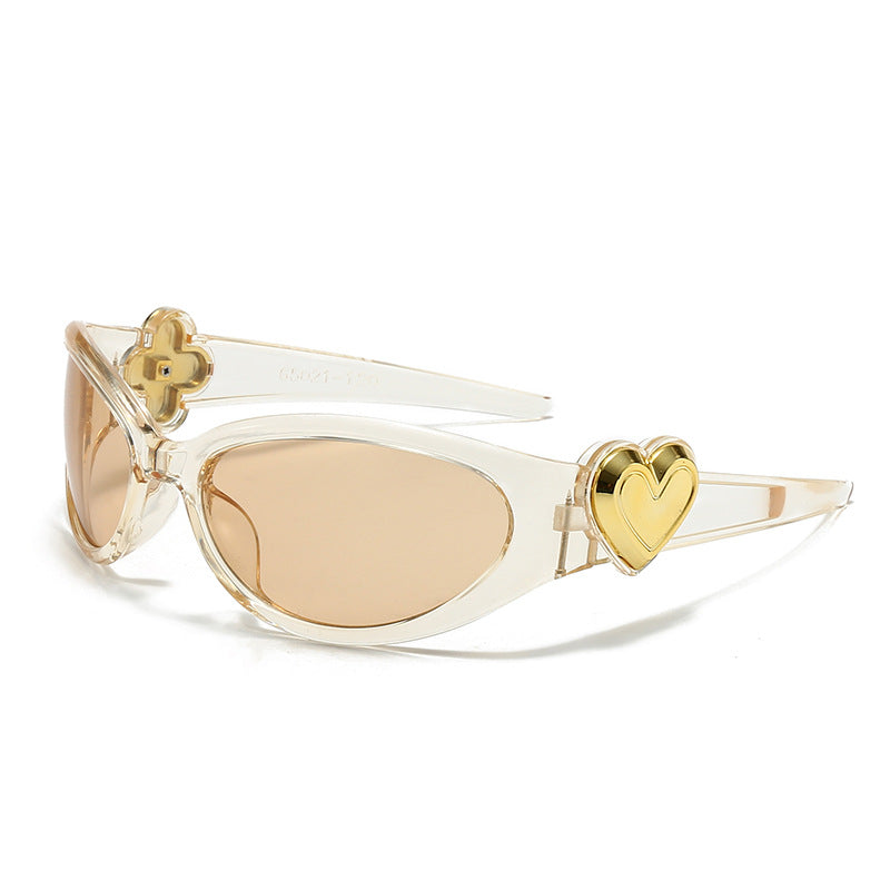Damen modische Sonnenbrille im stilvollen Herzdesign Brehn