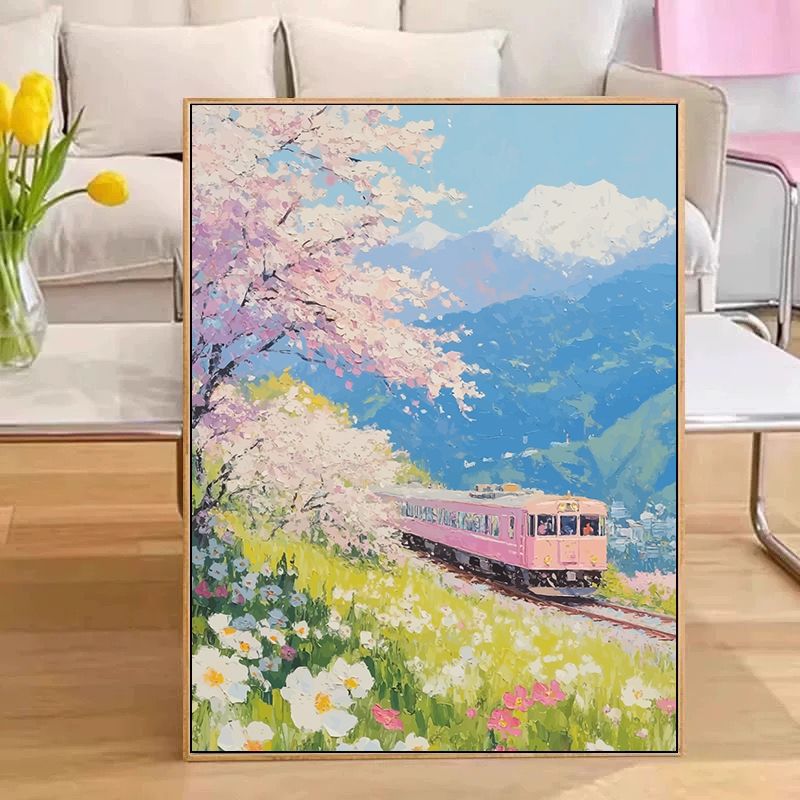 Scenic Train Landschaft Wandkunst Brehn