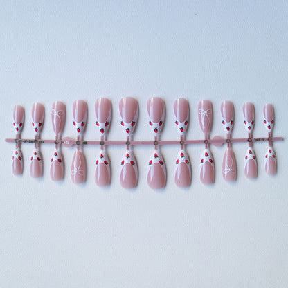 Erdbeer Design Acryl Nagelkunst Set