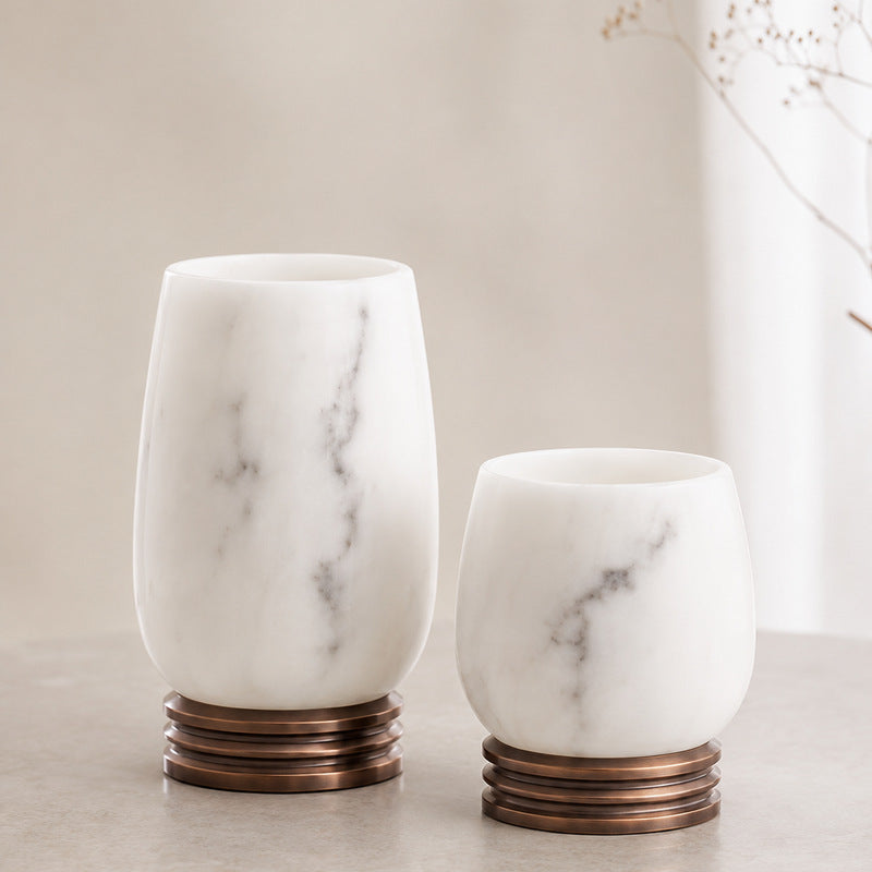 Elegante Marmor Kerzenhalter