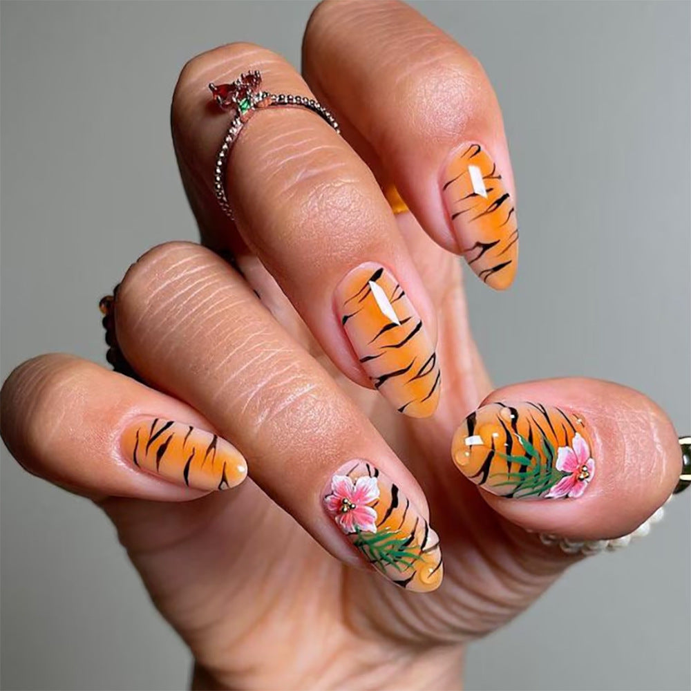 Tierisch inspiriertes Press-On-Nagelkunst-Set Brehn