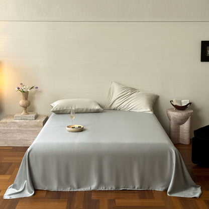Luxuriöses Satin-Bettwäscheset mit seidig-glatter Oberfläche, Wendefunktion und Hotelverschluss