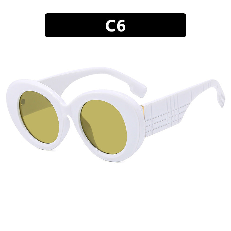 Damen extravagante Sonnenbrille mit kreativem Rahmendesign und schützendem UV-Filter Brehn